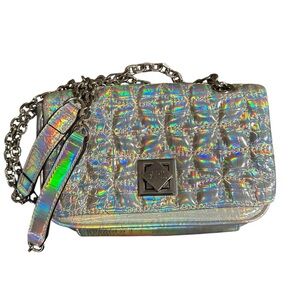 Paris Hilton Madison Quilted Iridescent Shoulder Bag with Chain